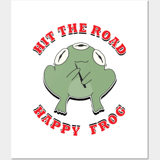 Hit The Road Happy Frog Posters and Art